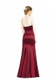 Achat Bordeaux Sirène Satiné Longue Robes demoiselle d'honneur