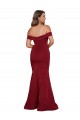Achat Bordeaux Sirène Épaule Dénudée Spandex Longue Formelles Robes demoiselle d'honneur / Robes de soirée / Robes de bal
