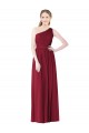 Achat Bordeaux Trapèze Mousseline Longue Robes demoiselle d'honneur