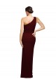 Achat Bordeaux foncé Fourreau Crêpe Stretch Longue Formelles Robes demoiselle d'honneur / Robes de soirée / Robes de bal