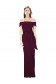 Achat Bordeaux foncé Sirène Épaule Dénudée Crêpe Stretch Longue Formelles Robes demoiselle d'honneur / Robes de soirée / Robes de bal