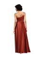 Achat Burnt Trapèze Satiné Soyeux Longue Formelles Robes demoiselle d'honneur / Robes de soirée / Robes de bal