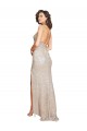 Achat Champagne Sirène Bretelles spaghetti Paillette Paillettes Scintillantes Longue Formelles Robes demoiselle d'honneur / Robes de soirée / Robes de bal