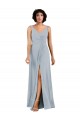 Achat Colonne Col V Mousseline Longue Robes demoiselle d'honneur