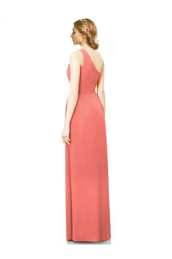 Achat Corail Trapèze Mousseline Longue Robes demoiselle d'honneur