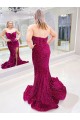 Achat Couleur affichée Fourreau Balayage train Paillettes Velours Longue Robes de bal