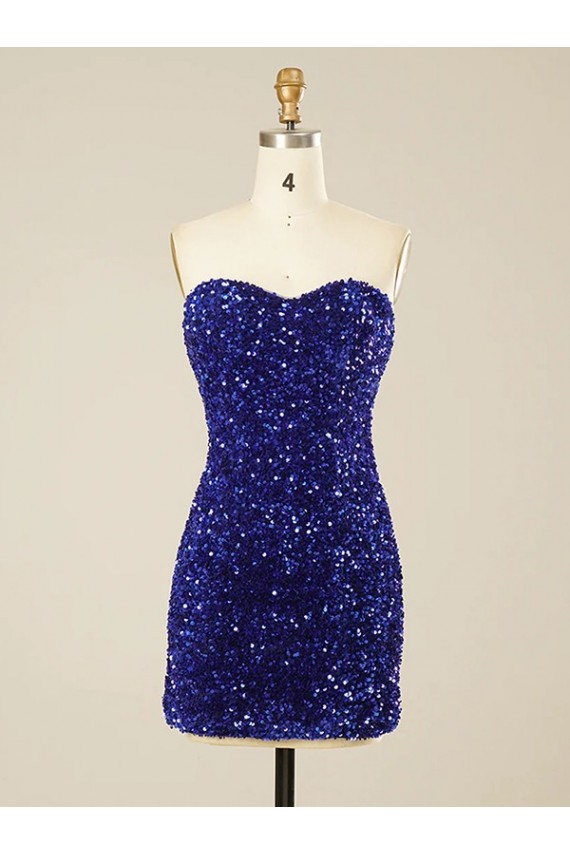 Achat Couleur affichée Fourreau Courte Paillettes Velours Courte Robes de bal