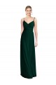 Achat Evergreen Trapèze Bretelles spaghetti Col V Mousseline Longue Robes demoiselle d'honneur