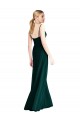 Achat Evergreen Trapèze Bretelles spaghetti Col V Mousseline Longue Robes demoiselle d'honneur