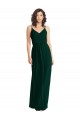 Achat Evergreen Trapèze Col V Mousseline Longue Robes demoiselle d'honneur