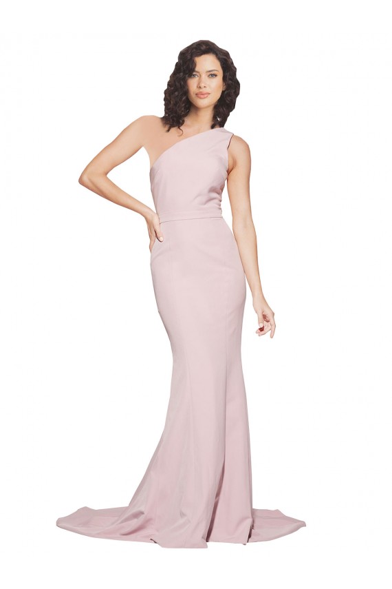 Achat Fourreau Balayage train Crêpe Stretch Longue Robes demoiselle d'honneur / Robes de bal