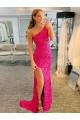 Achat Fourreau Balayage train Paillettes Velours Courte Robes de bal