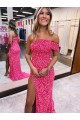 Achat Fourreau Balayage train Paillettes Velours Longue Robes de bal
