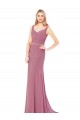 Achat Fourreau Col Haut Mousseline Longue Robes demoiselle d'honneur / Robes de bal