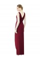 Achat Fourreau Col V Mousseline Longue Robes demoiselle d'honneur