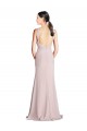 Achat Fourreau Licou Col Haut Mousseline Longue Robes demoiselle d'honneur