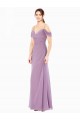 Achat Fourreau Épaule Dénudée Mousseline Longue Robes demoiselle d'honneur