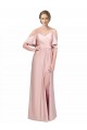 Achat Fourreau Épaule Dénudée Satiné Soyeux Longue Formelles Robes demoiselle d'honneur / Robes de soirée / Robes de bal