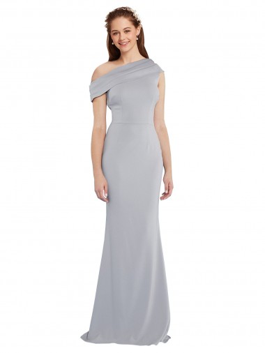 Achat Gris 24 Sirène Crêpe Stretch Longue Formelles Robes demoiselle d'honneur / Robes de soirée / Robes de bal