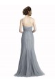 Achat Gris ardoise Sirène Tulle Longue Robes demoiselle d'honneur