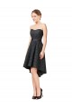 Achat Gris ardoise Trapèze Dentelle Courte Asymétrique Robes demoiselle d'honneur / Robes de cocktail