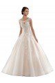 Achat Ivoire & Champagne Princesse Bateau Tulle Dentelle Robes de mariée