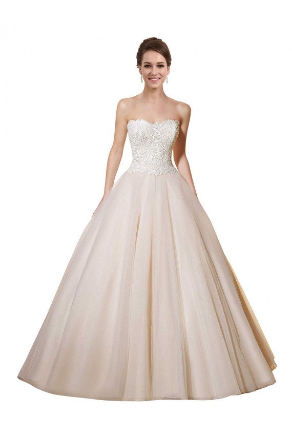 Achat Ivoire & Champagne Princesse Tulle Dentelle Robes de mariée