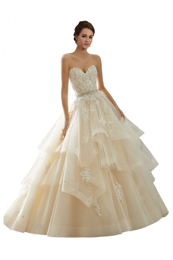 Achat Ivoire & Champagne Princesse Tulle Dentelle Robes de mariée
