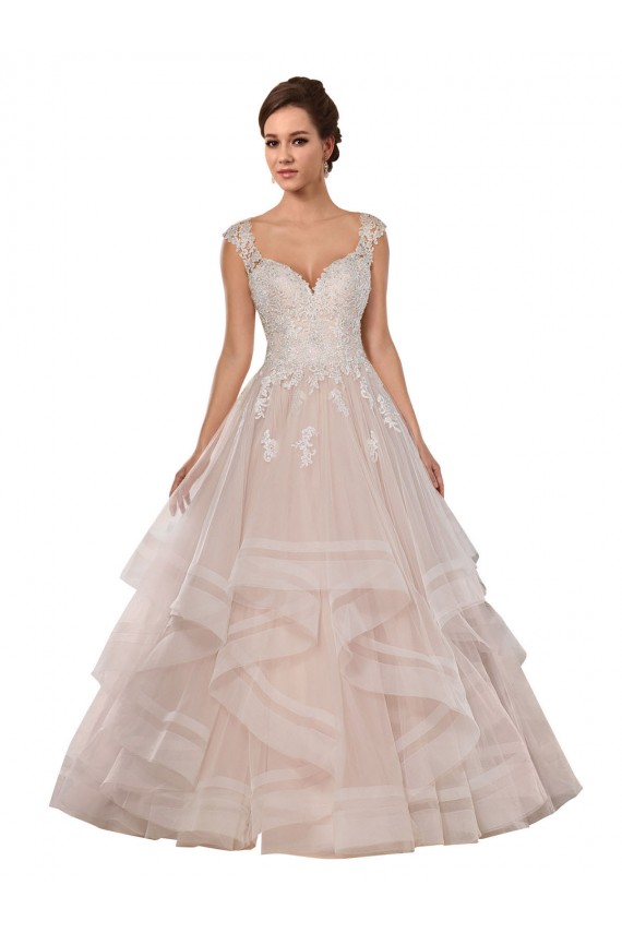 Achat Ivoire & Champagne Princesse Tulle Dentelle Robes de mariée