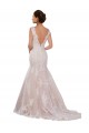 Achat Ivoire & Champagne Sirène Col V Dentelle Classique Robes de mariée