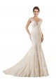 Achat Ivoire & Champagne Sirène Illusion Dentelle Robes de mariée
