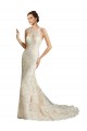Achat Ivoire & Champagne Sirène Illusion Tulle Dentelle Classique Robes de mariée