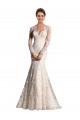 Achat Ivoire & Champagne Sirène Illusion Tulle Dentelle Robes de mariée
