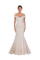 Achat Ivoire & Champagne Sirène Épaule Dénudée Dentelle Classique Robes de mariée