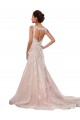 Achat Ivoire & Champagne Trapèze Col V Dentelle Classique Robes de mariée