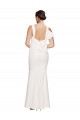 Achat Ivoire Fourreau Col Carré Crêpe Stretch Longue Formelles Robes demoiselle d'honneur / Robes de soirée / Robes de bal