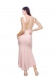 Achat Rose Fourreau Col Haut midi Crêpe Stretch Courte Asymétrique Robes demoiselle d'honneur / Robes de soirée / Robes de cocktail