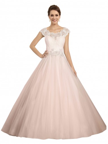 Achat Ivoire Princesse Bateau Illusion Dentelle Robes de mariée