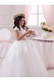 Achat Ivoire Princesse Tulle Dentelle Longue Robes de demoiselle d'honneur - fillette