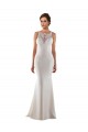 Achat Ivoire Sirène Balayage train Dentelle Crêpe Stretch Robes de mariée