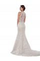 Achat Ivoire Sirène Col Haut Dentelle Robes de mariée