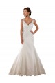 Achat Ivoire Sirène Col V Satiné Classique Robes de mariée