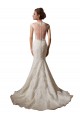 Achat Ivoire Sirène Illusion Col V Tulle Dentelle Robes de mariée