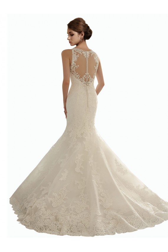 Achat Ivoire Sirène Illusion Dentelle Robes de mariée