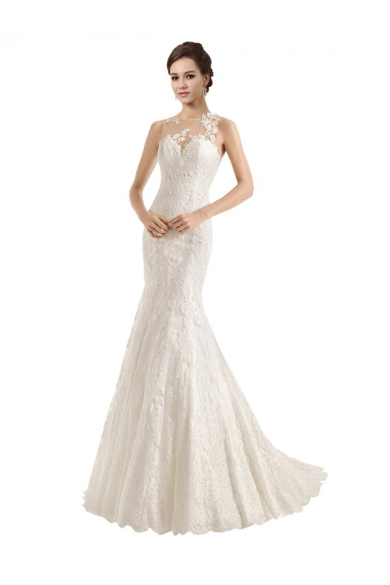 Achat Ivoire Sirène Illusion Dentelle Robes de mariée