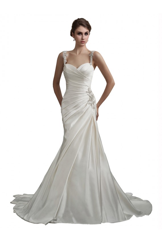 Achat Ivoire Sirène Satiné Plage Robes de mariée