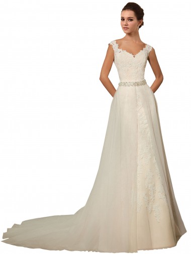 Achat Ivoire Sirène Tulle Dentelle Robes de mariée