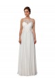 Achat Ivoire Trapèze Illusion Balayage train Mousseline Boho Robes de mariée