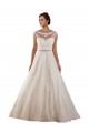 Achat Ivoire Trapèze Illusion Tulle Dentelle Classique Robes de mariée
