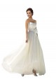 Achat Ivoire Trapèze Sans bretelle Mousseline Robes de mariée